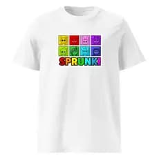Camisa De Criança Sprunki Camiseta Desenho Infantil Sprunki Blusa 100% Algodão Premium Unissex Menino Menina
