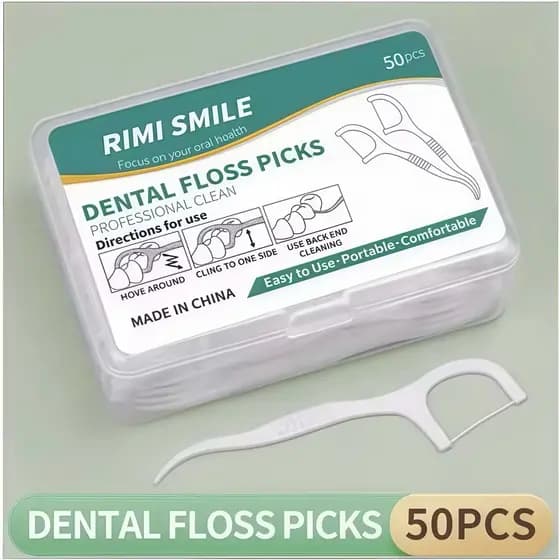 50/100/200 unidades de fio dental Fio dental ultrafino arqueado marisa