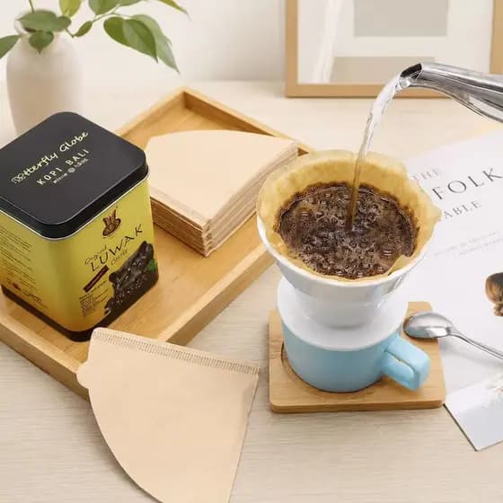 Filtro de Papel para Coador de Café Natural Marrom  Descartável Papel Tamnaho 101