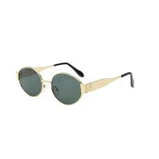 Óculos De Sol Ovais Vintage Para Mulheres Homens Pequenos LENTE VERDE Com Armação Metálica Senhoras