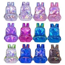 Mochila Holográfica Infantil/Teens – Brilhante, Leve e Moderna