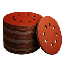 Kit Disco Lixa 125mm 8 Furos Lixadeira Roto Orbital para Ferro Metal Madeira e Massa