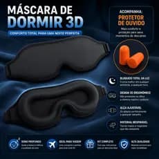 Mascara De Dormir Tapa Olho Confortável 3d Blackout Grape Preto 3d