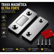 Fecho Magnético Armário Porta Imã Ultra Forte Grape Tools Prateado