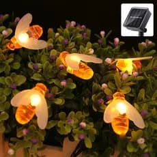 7m Fitas De Led Solar Abelhas 50 Leds Cordão Natal Luxo