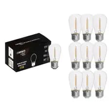 Kit 10 Lâmpada Inquebrável Led Prova Água Filamento Bolinha 220v Branco-quente