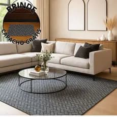 Tapete Moderno Promoção 2x2,5m Brinde Fácil de Limpar Várias Cores e Estampas