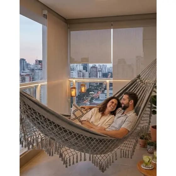 Rede De Dormir Descanso Balanço Casal Resistente