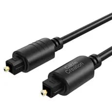 Cabo Óptico Digital Toslink Macho para Macho - Conector Banhado a Ouro para Home Theater, Sound Bar Blu-ray e DVD Player