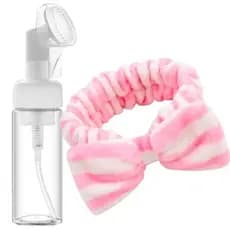 Frasco Pump Espuma 150ML Facial Skin Care Silicone  +1 Faixa Toalha