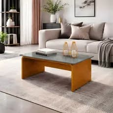 *OFERTA* Mesa de Centro Sala de Estar Mesa Poli Decorativa Moderna Compacta para Sofá