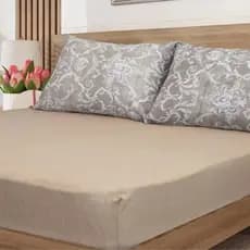 Jogo de Cama King 3 Peças Lençol com Elástico Jogo de Cama Algodão Enxoval de Quarto Lençol Casal King