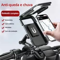 Suporte para Celular para Moto e Bicicleta 6.7 Polegadas - Articulável 360° e Resistente à Água IPX6