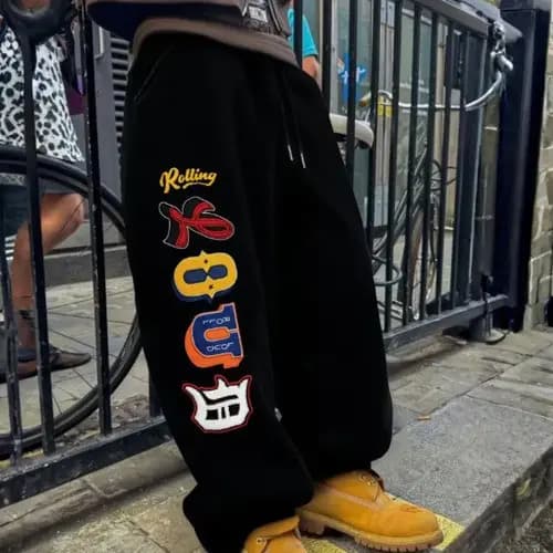 Calça Wide Leg Moletom Unissex Oversized Streetwear Hip Hop Moda Y2k Premium Baggy Estilosa