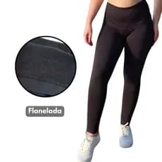 Calça Legging Feminina Flanelada Grossa Peluciada Térmica Legue Cintura Alta Suplex Basica