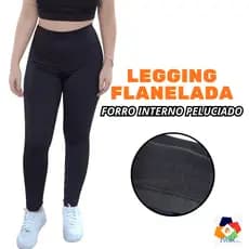 Legging Feminina Cintura Alta Calça Flanelada Confortável Peluciada Legue Forrada Leg Básica Suplex