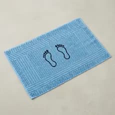 Toalha Tapete Piso De Banheiro Pezinho 42 x 65cm Azul (33918 )
