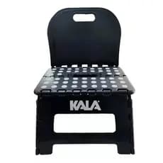 BANCO BANQUETA DOBRAVEL COM ENCOSTO 22CM PRETA - KALA