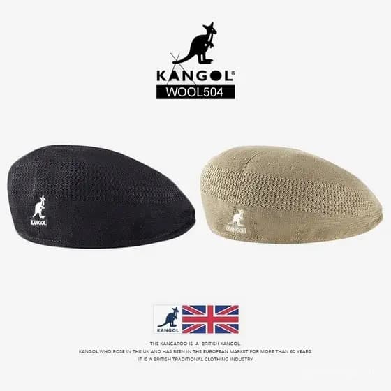 Kangol Chapéu Canguru Boina Britânico Feminino Estrela Retro Mesmo Verão Fino Malha Pintor Cap Moda Masculina