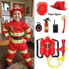 Halloween Cosplay bombeiro traje para crianças menino menina festa de carnaval Sam's uniforme de trabalho brinquedo/875