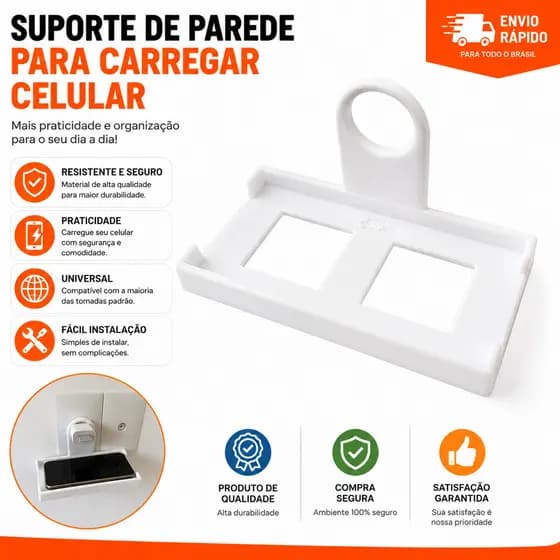 Suporte Base Para Carregar Celular Com Segurança