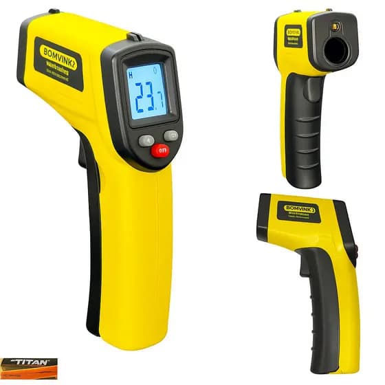Termômetro Infravermelho C/ Mira Laser -50°C a 400°C Medição Sem Contato Rápida e Precisa