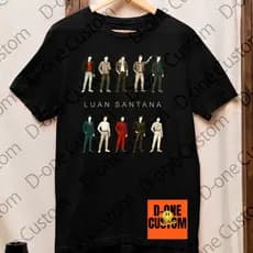 Camisa Camiseta Luan Santana Estampa F茫s Unissex Estilosa Urbana Sertanejo Pop Estilo Roupa Turne