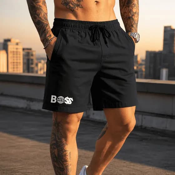 Bermuda Tactel Short Mauricinho Masculino Chefe ssoB Academia Corrida Treino