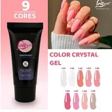 Polygel Loveyes LED/UV 30ml - Crystal Gel Set Cristal Inodoro UV Nail Gel Extensão Set LED Gel Builder/PG-LOVE-CG