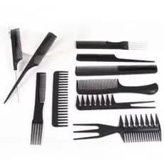 Pentes Kit 10 Para Cabeleireiro Profissional multifuncional Black Comb, Ferramenta de cabeleireiro, Haircare antiestátic