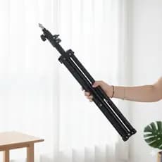 Tripé Ajustável 2,1m com Cabeça Giratória 1/4 Suporte para Câmera, Celular, Ring Light e Base Vive
