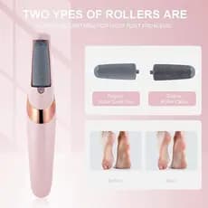 Removedor Elétrico de Calos Recarregável USB 2 Velocidades com LED Lixa Pedicure Pé Seco/Molhado