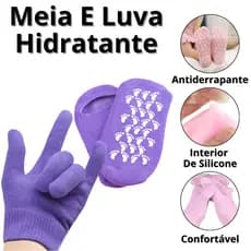 Meias De Silicone Para Os Pes Luva Hidratante Para As Mãos Protetor Calcanhar Antiderrapante
