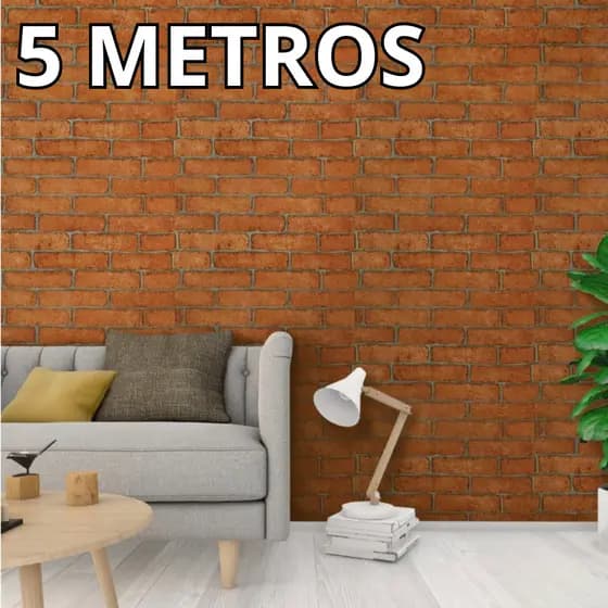 Papel Adesivo Parede Tijolinho Papeis De Paredes 3D Lavável Quarto Cozinha Sala Decoração Casa