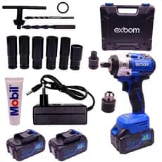 Chave Impacto 1/2 Furadeira 48v Parafusadeira Bateria Bivolt