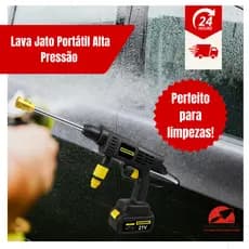 Lava Jato Portátil Alta Pressão Recarregável 2 Baterias Bomder