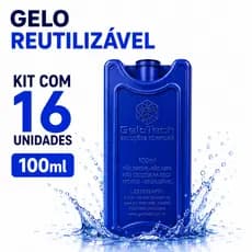 Gelo artificial reutilizável rígido 200 ml 16 unidades placa gelox cooler delivery transporte remédio bolsa térmica