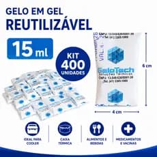 Kit 400 unidades gelo artificial reutilizável flexível 15 ml placa bolsa térmica cooler transporte delivery