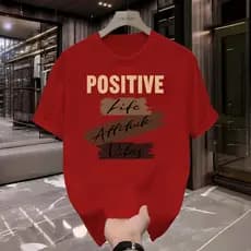 Camisa T-Shirt Manfinity Estampa Positive Camiseta 100 % Algodão Street Wear camiseta