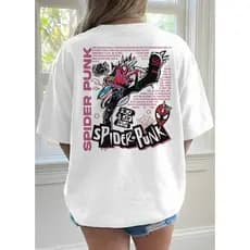 Camiseta Spider Punk Camisa T-Shirt 100% Algodão camiseta