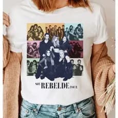 Camiseta Rebelde Integrantes Unissex Camisa RBD Algodão Tuor Blusa camisa