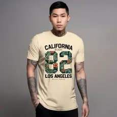 Camiseta Masculina California 82 Manfinity t-shirt 100% Algodão camisa