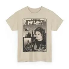 Camiseta Camisa Blusa Algodão Unissex Michael Jackson Comic T Shirt Stranger In Moscow camisa