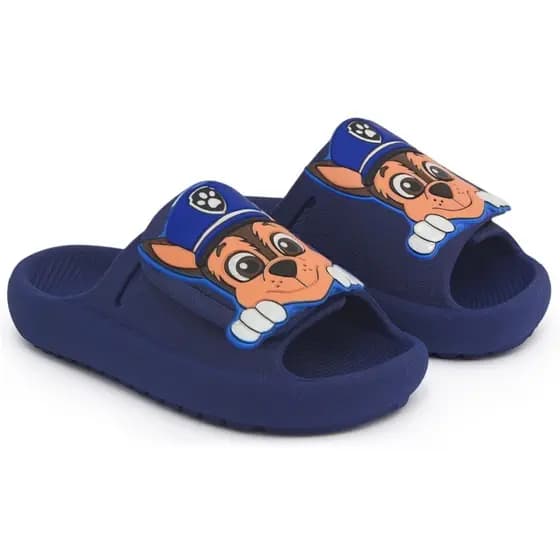 Sandália Chinelo Slide Infantil Menino Nuvem Confortável Patrulha Canina Ajustável