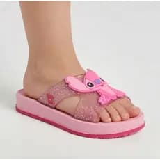 Sandala Infantil Feminina Stitch Papete Meninas Criança Confortável Leve