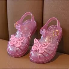 Sandália Papete Menina Infantil Aranha Confortável Com Glitter