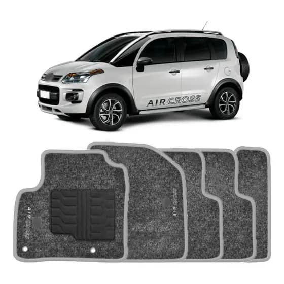 Kit de tapetes 5 peças específico Air Cross 2010 11 12 13 14 2015 Carpete Grafite
