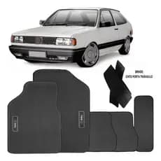 Kit de tapetes 5 peças específico Gol Quadrado 1982 / 1994 PVC