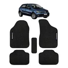 Kit de tapetes 5 peças específico Gol G6 2016 2017 Carpete Preto