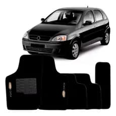 Kit de tapetes 5 peças específico Corsa 2002 03 04 ... 10 11 2012 Carpete Preto